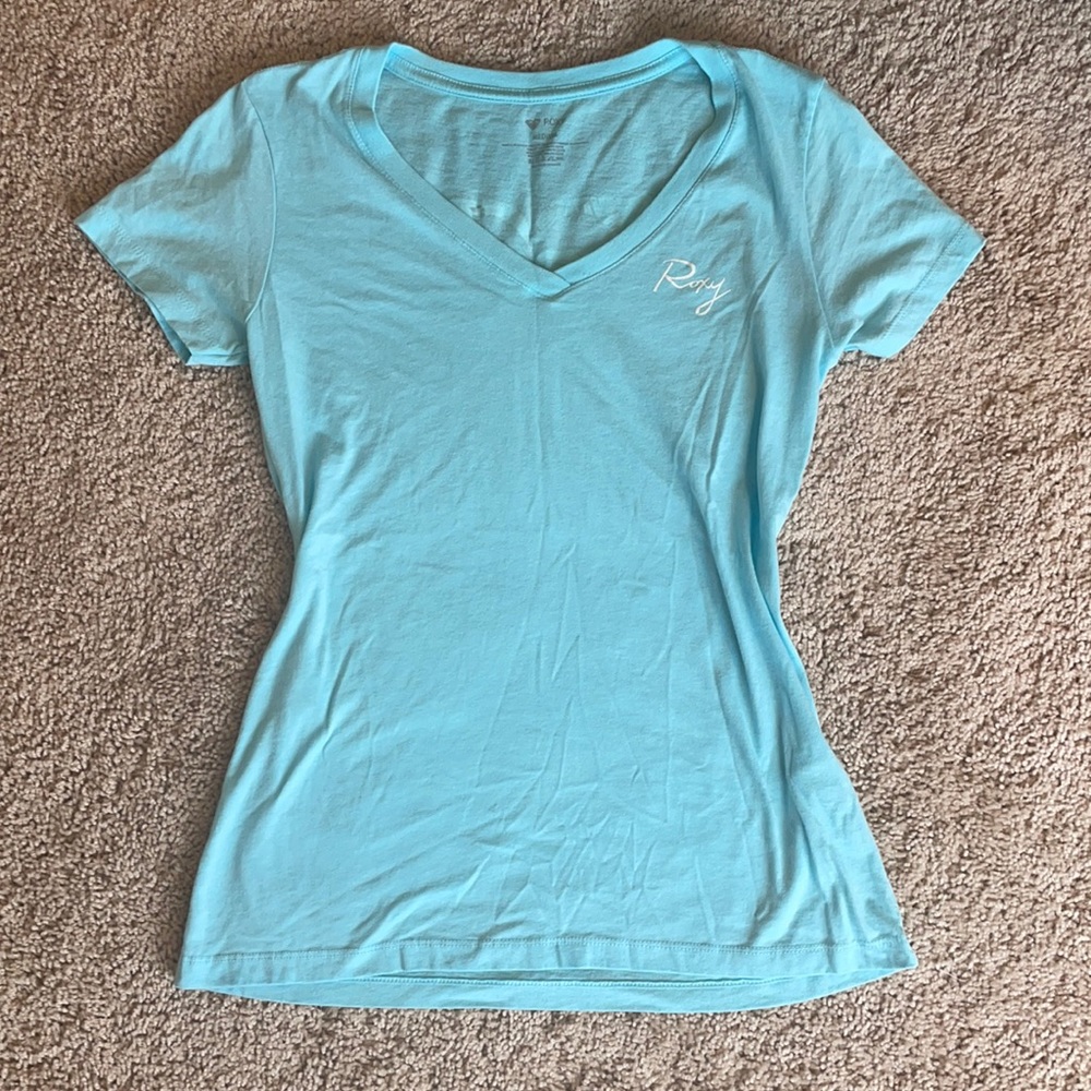 Roux Graphic Blue V-Neck, Size M